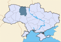 Житомирская область на карте Украины