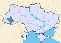 Ивано-Франковская область на карте Украины