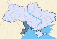 Одесская область на карте Украины