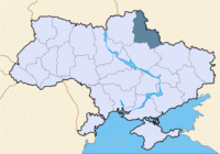 Сумская область на карте Украины