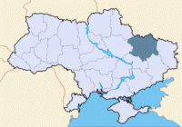 Харьковская область на карте Украины