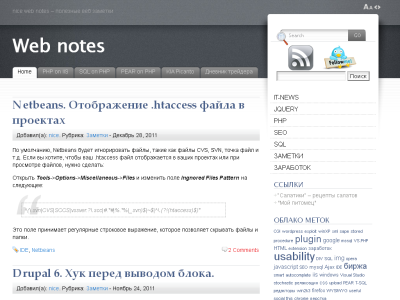 Скриншот web notes