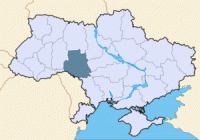 Вінницька область на карті України Вінницька область на карті України