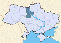 Киевская область на карте Украины