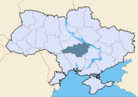 Кіровоградська область на карті України Кіровоградська область на карті України