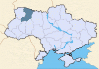 Ровенская область на карте Украины