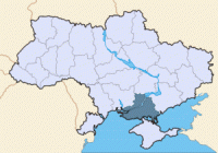 Херсонська область на карті України Херсонська область на карті України