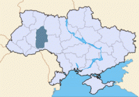 Хмельницкая область на карте Украины