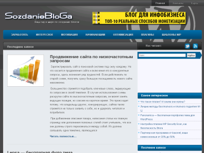 Скриншот Создание блога на WordPress Скриншот Создание блога на WordPress